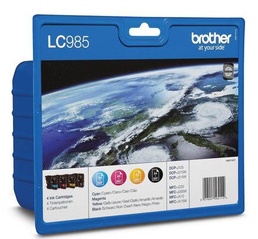 
	Brother Original LC-985 Ink Cartridge Quad Pack (Black,Cyan,Magenta,Yellow)
